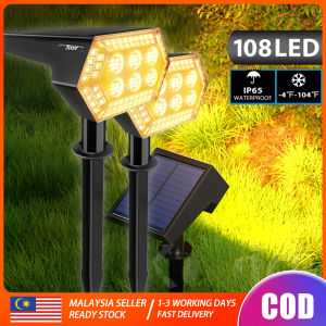 Solar Spotlight 108LED Lampu Solar Waterproof Landscape Lamp Outdoor Lighting Lawn Lamp Garden Lamp 太阳能射灯