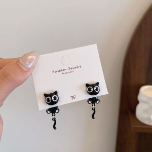 Lucky Little Black Cat Earrings For Women Cute And Niche Design Earrings With Sweet And Cool Spicy Girl Style Sweet Earrings