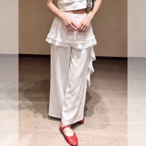 PAIBOLI | Quần Rộng Dành Cho Người Béo Mùa Hè Cổ Đôc Hem Không Đều