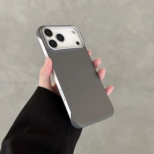 szhaiyu | Frameless PU Leather Matte Shockproof Phone Case For iPhone 17Pro 16Pro 15Pro 14Pro Max 17 16 15 14 iPhone Air Back Cover Fundas