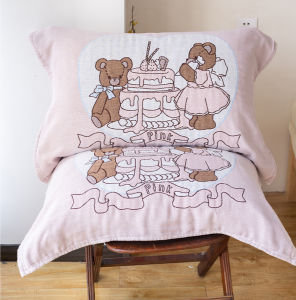 Khăn Trải Giường Cotton Nguyên Chất Mềm Mại Thấm Hút Mồ Hôi Thoáng Khí Hình Bánh Kem Dễ Thương Dành Cho Nữ Dùng Tại Nhà