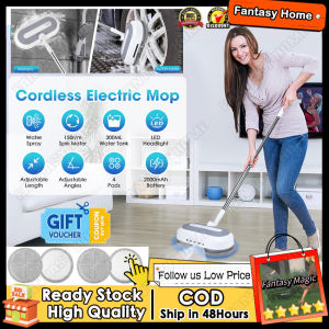 🔥Widely used🔥Cordless Rechargeable Hard Floor Cleaner and Polisher Bundle with Cleaning Buffing Pads Perfect for Wood Tile Laminate and Hard Floors