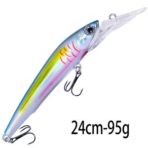 41g 95g Fishing Lure Deep Diving Minnow isca artificial Bait Wobblers Tackle Pesca Carp Pike Walleye original Sea Fishing bait