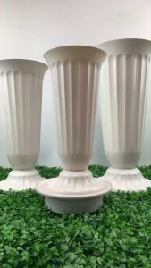 กระถางโรมันพลาสติก กระถางทรงกระบอก กระถางทรงโรมันสีขาว 3ขนาด กระถางต้นไม้ ตกแต่งบ้าน พร้อมส่ง