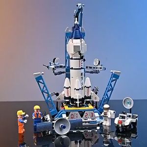Space Rocket Building Blocks Launch Center Construction DIY Aerospace Bricks Model Educational Toys For Kids Birthday Gift New Year Gifts