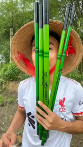 Green Bamboo hand fishing rod super cheap price all sizes rod spinning fishing rod