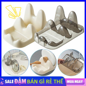 Giá Đỡ Để Nắp Nồi Gác Thìa Đũa Nấu Ăn Chống Trượt - Kệ Gác Để Nắp Vung Xoong Nồi - Khay Úp Nắp Nồi 3 Ngăn Chữ U