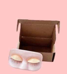 Silicone Eyelash Extension Mannequin PVC Removable Eyes Eyelash Graft Training Head Portable Reusable Eyelash Practice