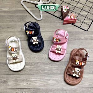 Dép quai hậu cho bésandal quai ngang cho bé trai và bé gái kèm sticker gấu nổi chất liệu êm nhẹ LADISO - TT460