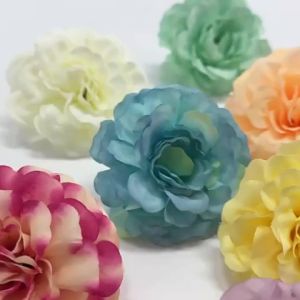 10PCs Artificial Flowers Silk Rose Fake Flowers Heads for Home Decor Party Marriage Wedding Decoration Wreath Gifts Accessories