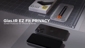 2 Pack Spigen iPhone 16 Plus / iPhone 15 Plus Privacy Tempered Glass EZ Fit iPhone 6.7" iPhone Screen Protector
