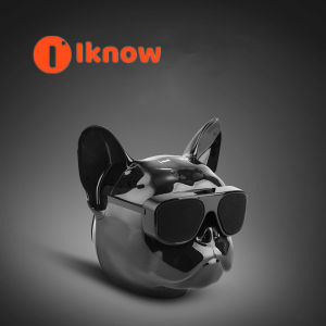 I know Wireless French Bulldog SpeakerBluetooth Dog Head SpeakerMini Outdoor Portable SpeakerStereo Super BassPersonalized Cool Speaker for Home Party Cafe Bar