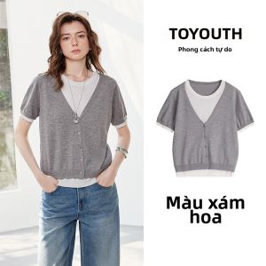 Toyouth | Áo Thun Lycell Nữ Phối Màu Đan