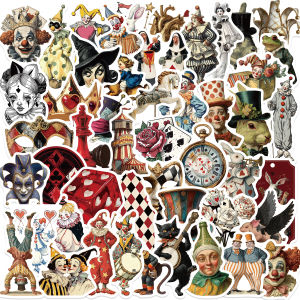 50Pcs The Grotesque Circus Stickers for Stationery Laptop Waterproof Kawaii Cartoon Decoration Graffiti Decals Sticker Kids Gift