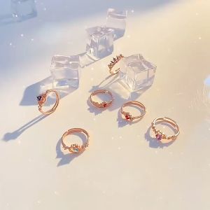 Cincin Adjustable Disney Princess Ring 925 Silver Open Crown Rings Dan Kalung Disney