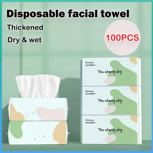🔥SG🔥60pcs Disposable Face Towel Cotton Tissue Makeup Wipes Facial Cleanser Washcloth
