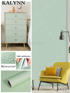 Sage Green Self-Adhesive Wallpaper Vinyl Stick and Peel Contact Paper for Cabinets Walls Countertops Waterproof Decorati Sticker