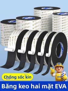 Mileqi | Băng Dính Hai Mặt Bọt Xốp Mật Độ Cao Chất Lượng Keo Dính Mạnh Màu Đen