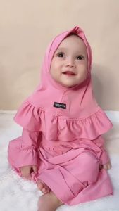 Gamis bayi perempuan 0-6 bulan Gamis anak bayi 6-12 bulan Baju muslim bayi Baju bayi perempuan