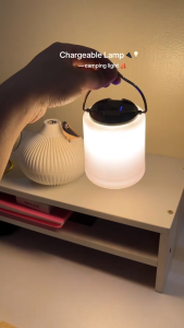 LED Night Lights Warm Light Camping Lights IP65 Waterproof Portable Lantern Lamp  Type-C Rechargeable 3 Levels Dimming Emergency Lamp for Outdoor Indoor Lighting