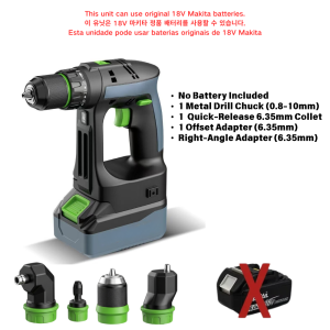 Festool | Brushless Cordless Drill Fit FESTOOL CXS12 Design 4-in-1 Quick Release Chuck Offset Right Angle 2-Speed LED