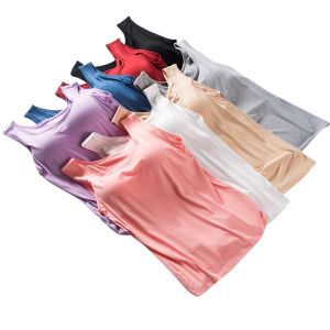 Mùa Hè 2020 Phụ Nữ Giản Dị Modal Cotton Với Miếng Đệm Ngực Áo Nữ Áo Ngực Độn Áo Ba Lỗ Gợi Cảm Yoga Thể Thao Áo Sơ Mi Hàn Quốc Quần Áo Mềm Mại Đồ Lót