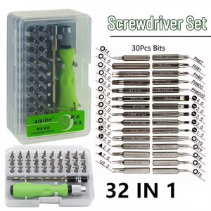 32 IN 1 Precision Interchangeable Screwdriver Set Mini Electronic Screwdriver Bits Multi-size Screw