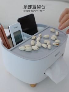 [ECOCO] Hộp Đựng Giấy Để Bàn Có Giá Để Điện Thoại - Hôp Để Giấy Ăn Các Loại Phòng Khách Nhà Bếp Đa Năng Chính Hãng