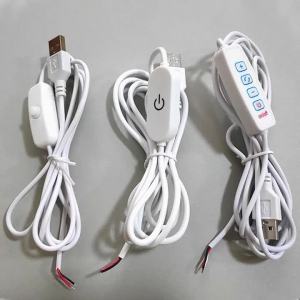 1PC USB Desk/Table Lamp Night Light Portable Light LED Touch Button Switch Power Cord USB Male To 2-pin 3-pin Connection Cable