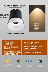 MOLISAI | Frameless Anti-glare Eye-protective Downlight