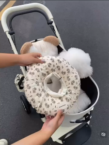 <Yobear & Co.> Betterdog Floral Adjustable Anti Licking Pillow Cone Recovery Pillow Cone Collar for Dog Cat
