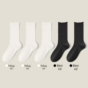 MiiOW | Tất cotton chống mùi kháng khuẩn thấm hút mồ hôi không gân dài đến bắp chân cho nữ mùa thu 2025 Tất cotton chống bong bóng