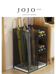 Large Umbrella Storage Rack Home Entrance Commercial Lobby Umbrella Bucket Metal Multi-Functional Simple Modern Style