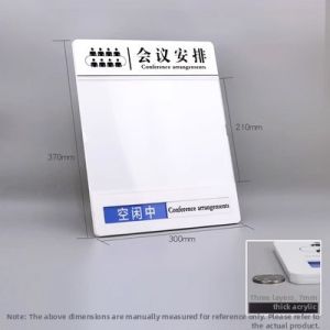 RUIKELAIXIANG | Meeting Room Scheduling Sign Acrylic Replacable Content