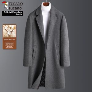 TUCANO | Wool Overcoat Men Medium-Long Style Winter Warmth