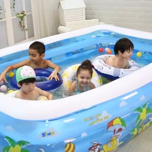 ⚡Miễn Phí Vận Chuyển⚡ Bể bơi cho bé 1m2 1m3  1m5 1m8 2m1 hồ bơi trẻ em loại dày hình chữ nhật có đáy chống trượt an