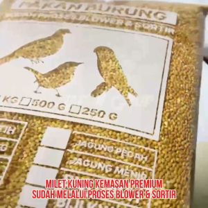 Makanan Burung Berkualitas Tinggi: Milet Kuning Bersih 1 KG