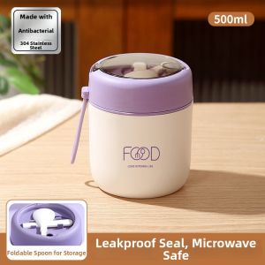 YOULUNMEI | Insulated Lunch Box for Soup and Porridge Small and Portable