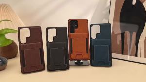 Ốp Điện Thoại Da Giả Cao Cấp SUTENI Tích Hợp Sạc Không Dây Từ Tính Kèm Giá Đỡ Thẻ Cho Samsung Galaxy S26 Ultra S25 Plus S24 S23+