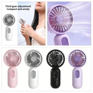 Portable Fans Handheld Mini Fan USB Rechargeable Fan 3-speed Handheld Fan for Office Outdoor Travel and Camping
