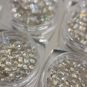 Flat Bottom Reverse Zircon Nail Phụ kiện Blaster Kích thước nhỏ Ngựa Eye Diamond Transparent White Powder Champagne Dị hình Nail Drill 50 pcs