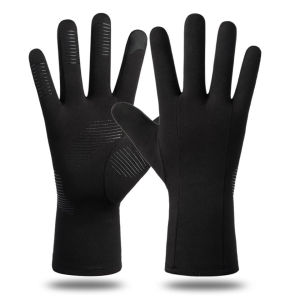GOBYGO Găng Tay Đi Xe Đạp Mùa Đông Full Finger Màn Hình Cảm Ứng Tương Thích Chống Gió Chống Trượt Ngoài Trời Đi Xe Đạp Chạy Ấm Áp Găng Tay Thể Thao Đa Năng M/L/XL