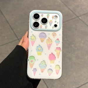 SENBO | Apple 17 Pro Max Compatible Multicolor Ice Cream Style High End Transparent Shockproof Phone Case