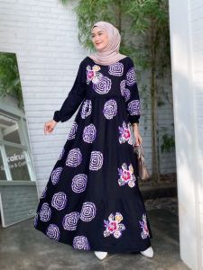 SAKILA DRESS GAMIS TWILL RAYON CANDI MEKAR GAMIS BATIK CAP PEKALONGAN