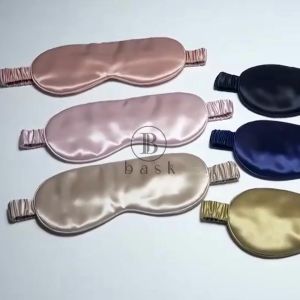 BASK™ - Silk Eye Mask - 8 Layers Pure Mulberry Silk Fillings - Silk Eye Mask for Sleeping - Silk Sleep Mask - Blindfold