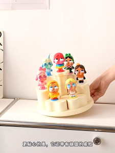 Toys Popmart Display Box Transparent Molly Skullpanda Crybaby Dustproof Rotating Large Capacity 盲盒收纳手办