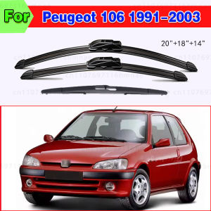 1set Front & Rear Windshield Wiper Blades Windscreen Wipers For Peugeot 106 1991-2003 2000 2001 2002 Accessories