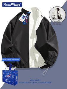 NASA WTAPS | Áo Khoác Lót Nước Cổ Trụ Đảo Mặt Phong Cách Rộng