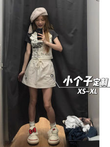 Váy Ngắn Công Sở Phong Cách Mỹ Cho Nữ Mùa Xuân Hè Mỏng Nhanh Khô Thể Thao Quần Vải Polyester Cạp Cao Chữ a Thường Ngày