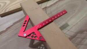 Carpenter Square ProtractorCenter Scribe Gauge Kit Center Finder Miter Triangle Ruler T-Type Scriber Layout Measuring Ruler